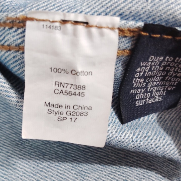 Madewell Collarless Jean Denim Jacket Size Small - Picture 6 of 6